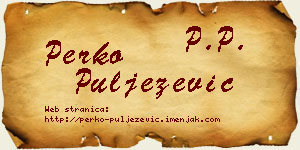 Perko Puljezević vizit kartica